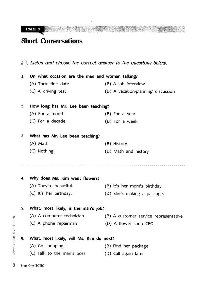 Step One Toeic (Kèm file MP3)