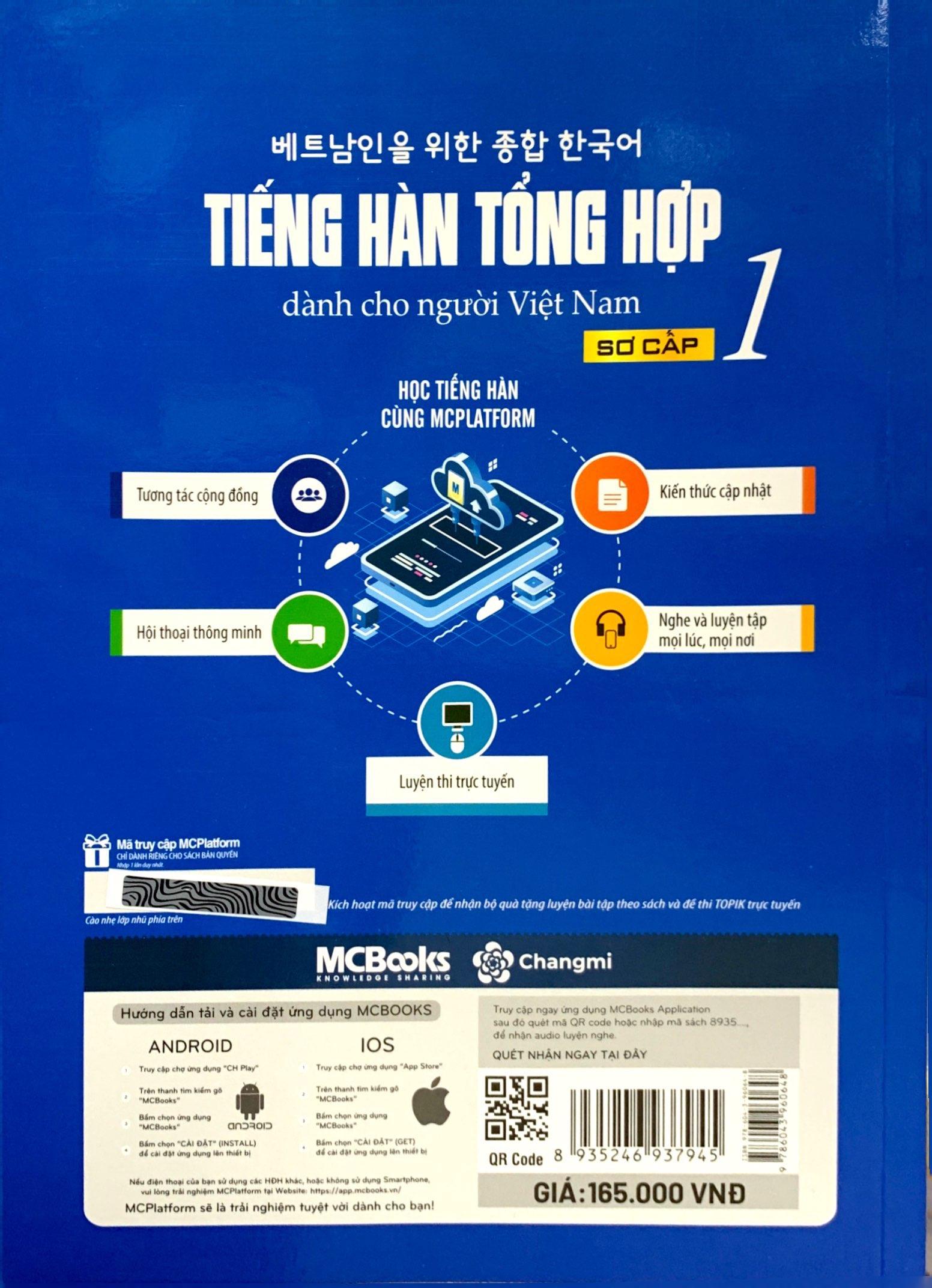 Tiếng Hàn Tổng Hợp Dành Cho Người Việt Nam - Sơ Cấp 1 (Tái Bản 2023)