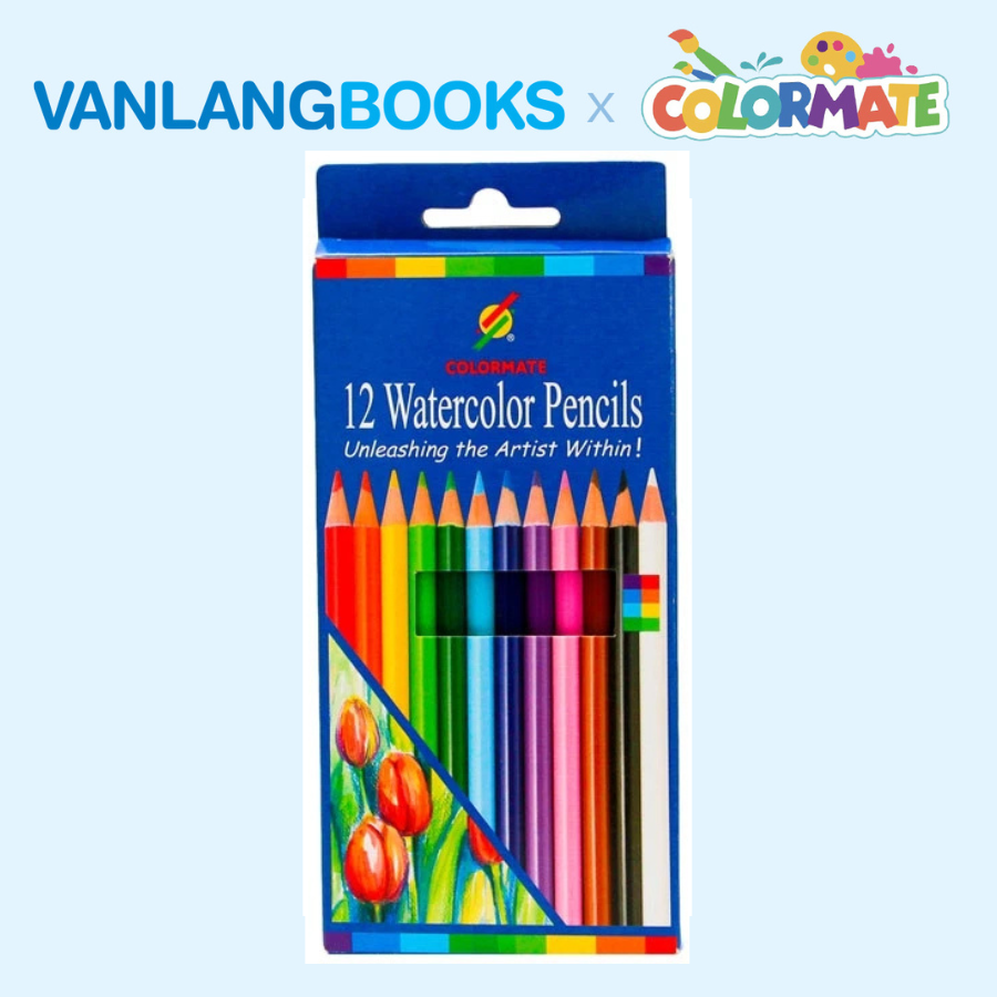 Sách Bí Quyết Vẽ Bút Chì + Hộp 12 Bút Chì Màu Nước WCP-12H - Vanlangbooks x Colormate