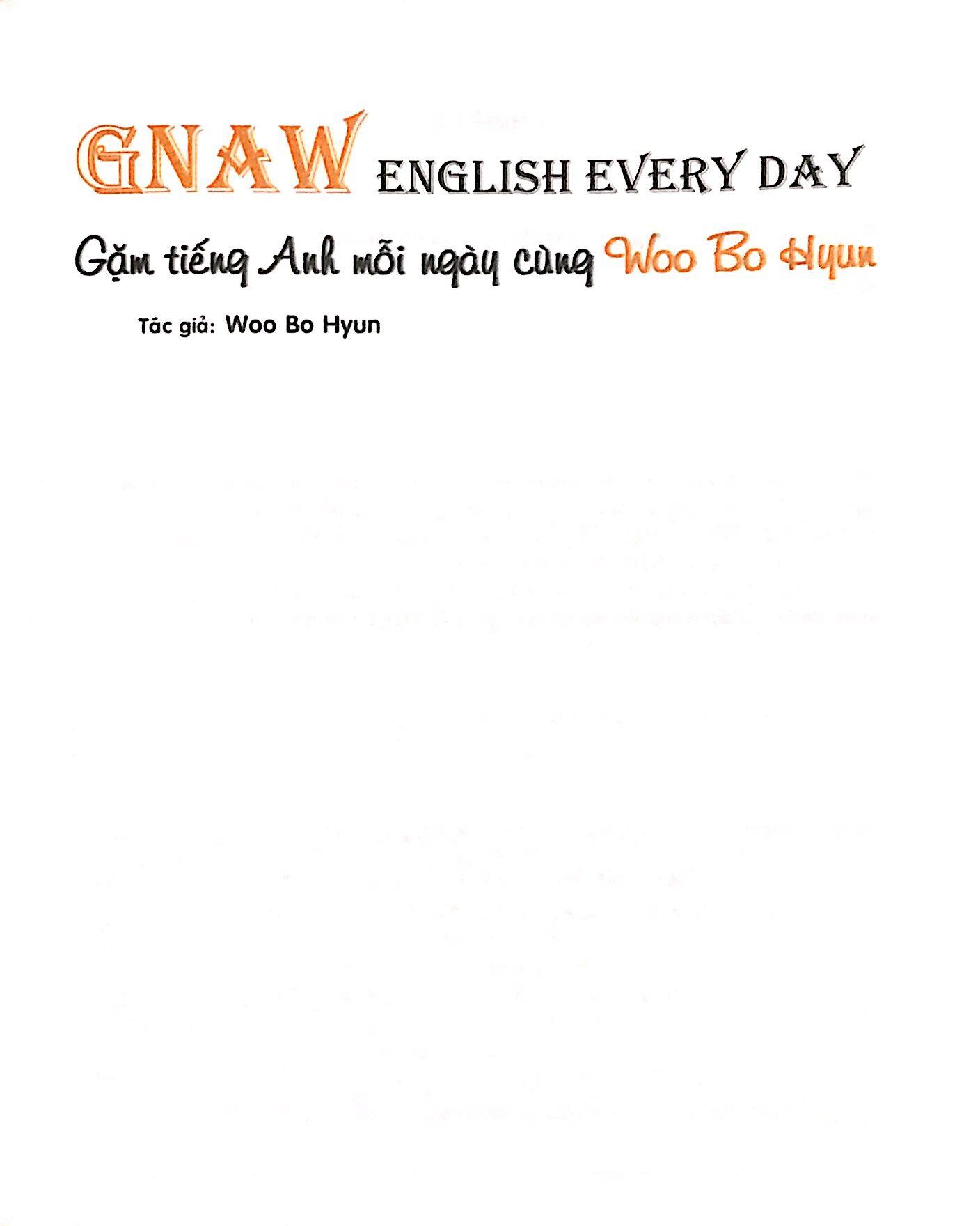 Gặm tiếng anh mỗi ngày cùng Woo Bo Hyun