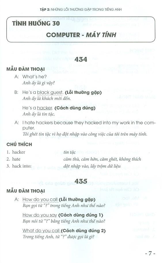 Những Lỗi Thường Gặp Trong Tiếng Anh Khi Nói Chuyện Với Người Nước Ngoài - Tập 2