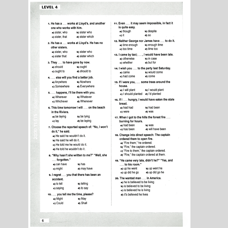 2000 Tests Advanced Level (Không CD)