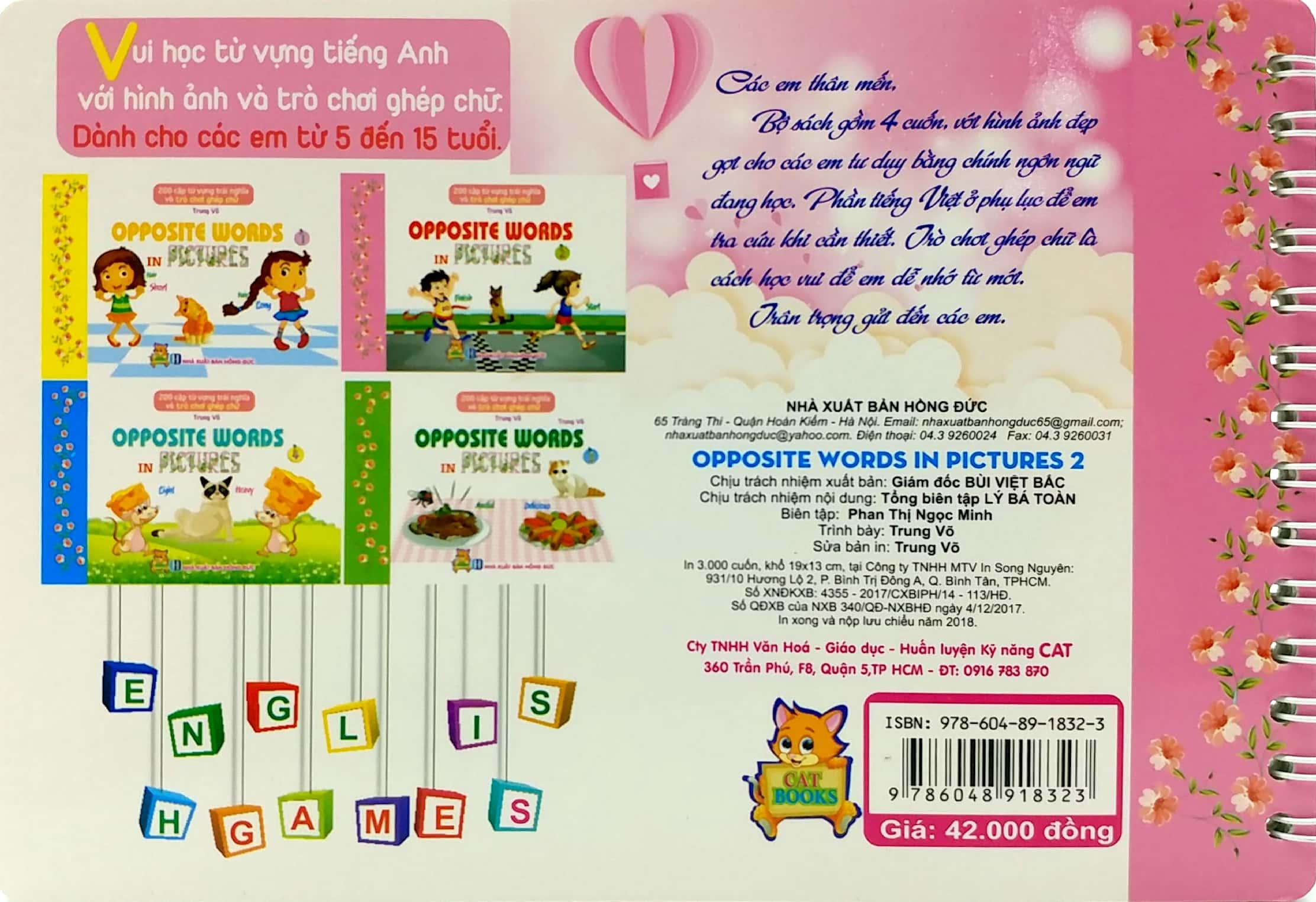 Những Cặp Từ Vựng Trái Nghĩa Và Trò Chơi Ghép Chữ - Opposite Words In Pictures (Tập 2)