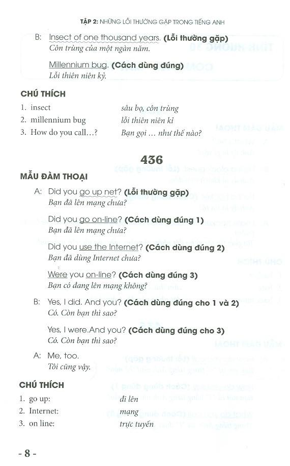 Những Lỗi Thường Gặp Trong Tiếng Anh Khi Nói Chuyện Với Người Nước Ngoài - Tập 2