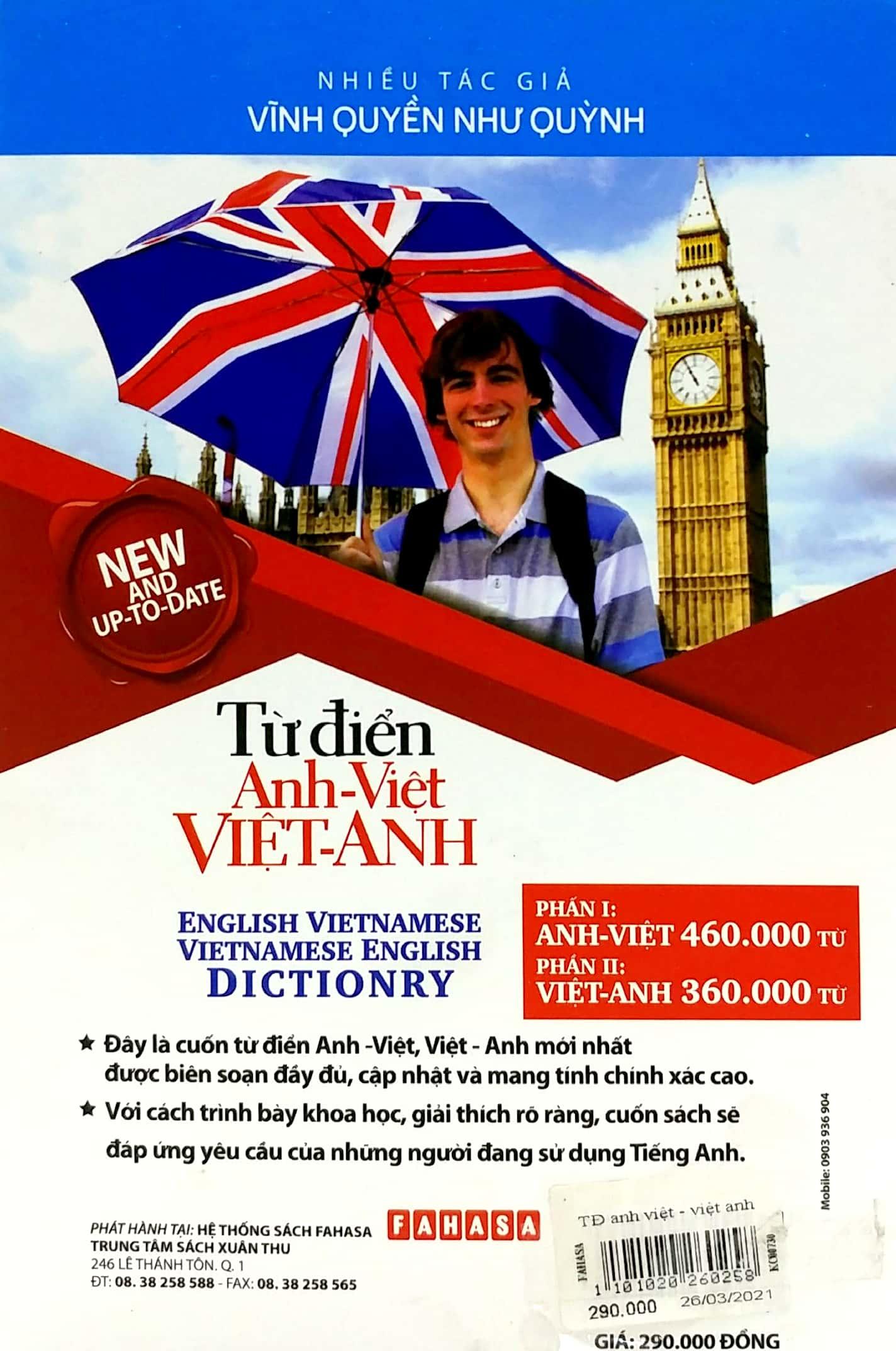 Từ Điển Anh Việt - Việt Anh