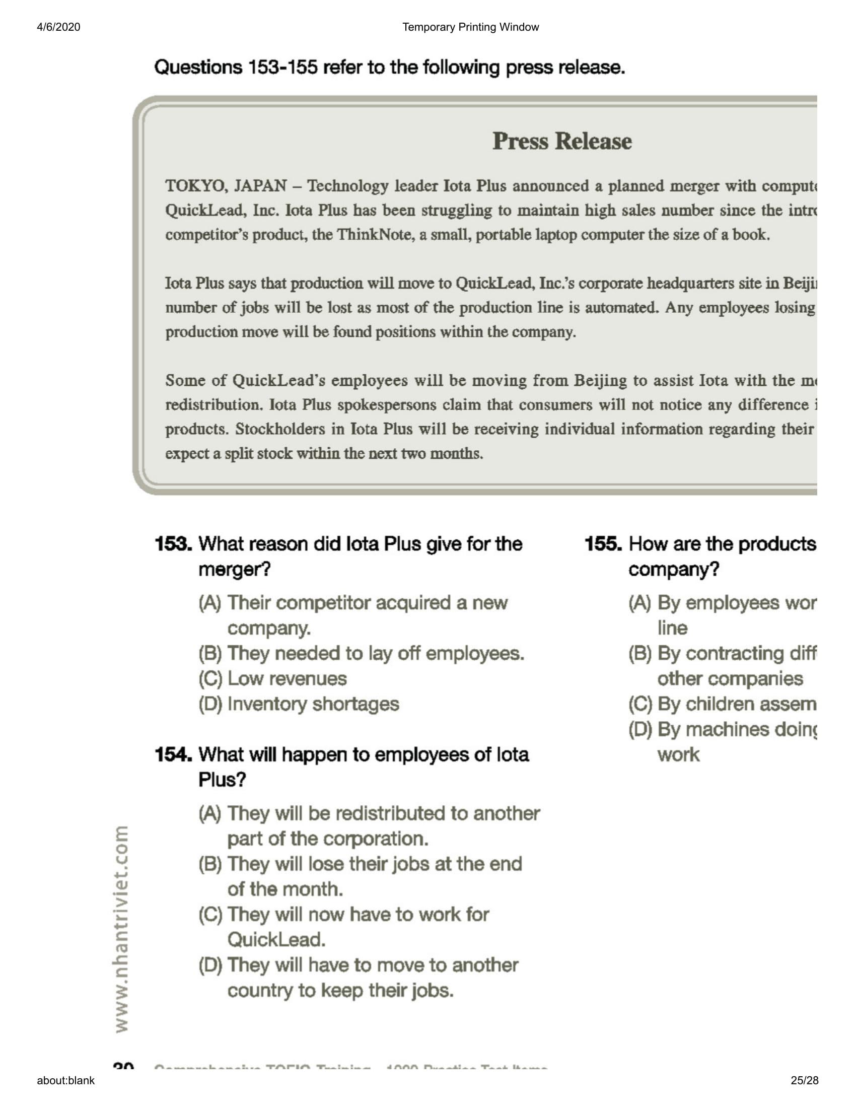 Comprehensive Toeic Training 1000 Practice Test Items (Vol 2) - Kèm CD