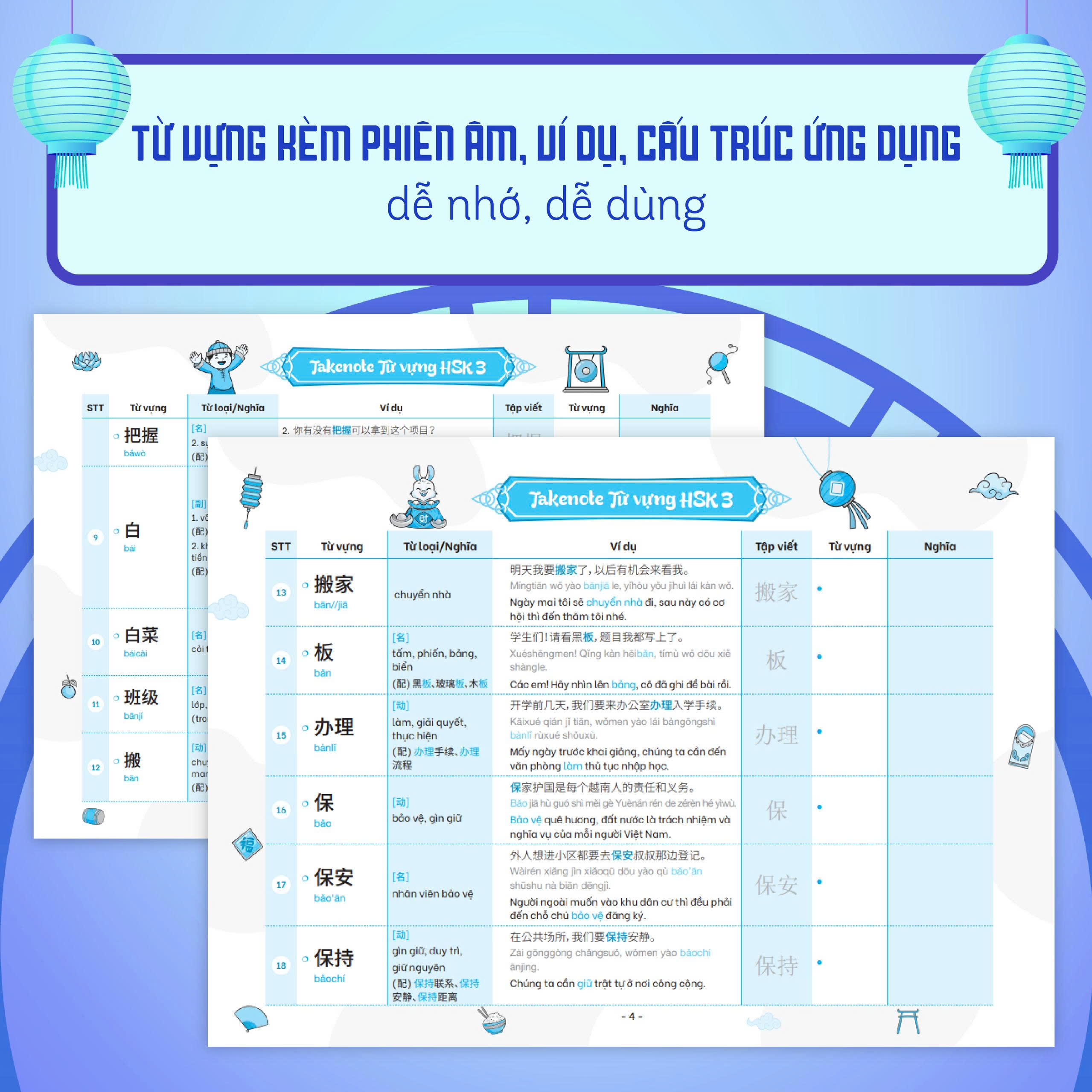Takenote: Từ vựng HSK 1-2-3 Tiếng Trung