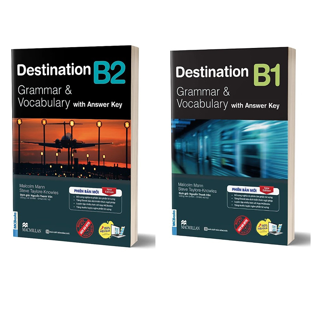 Combo 2 Cuốn Sách Destination B1 & B2 Grammar and Vocabulary Kèm Đáp Án