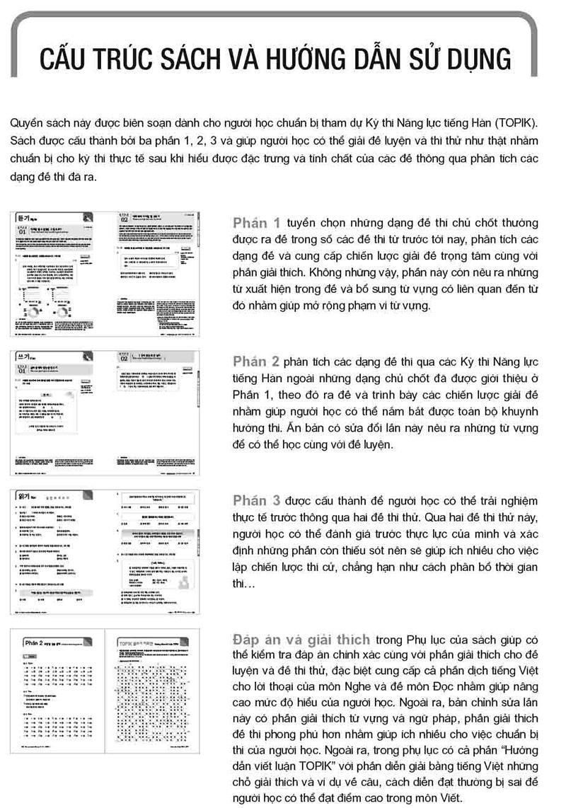 Cẩm Nang Luyện Thi Năng Lực Tiếng Hàn Topik II Intermediate - Advanced (Tặng Kèm CD)