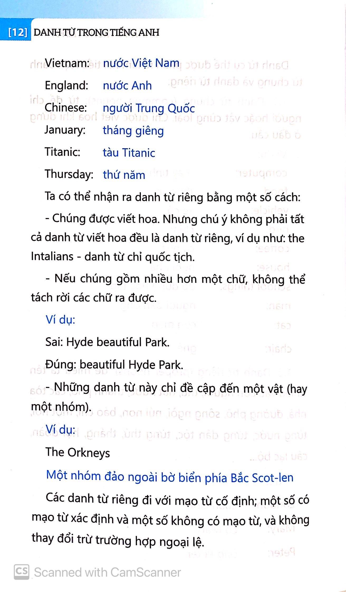 Danh Từ Trong Tiếng Anh