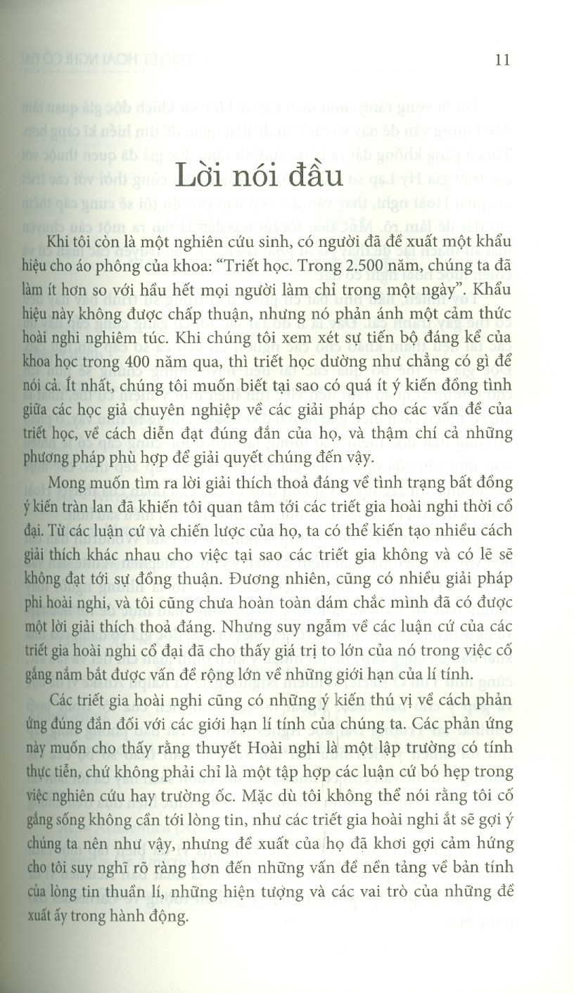 THUYẾT HOÀI NGHI CỔ ĐẠI - Harald Thorsrud – NXB Đại Học Sư Phạm