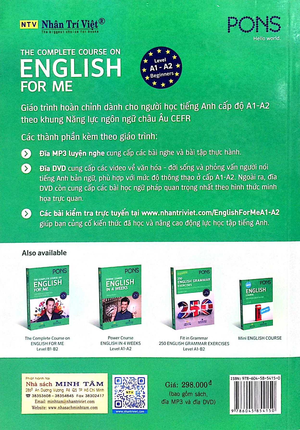 The Complete Course On ENGLISH For Me (Kèm file MP3)