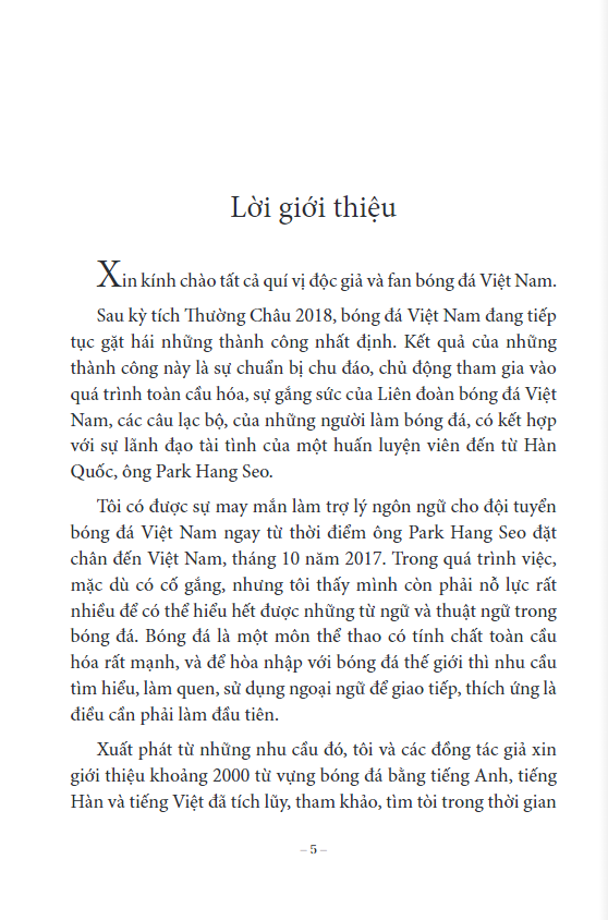 2000 Từ Vựng Chuyên Nghành Bóng Đá Anh - Việt - Hàn