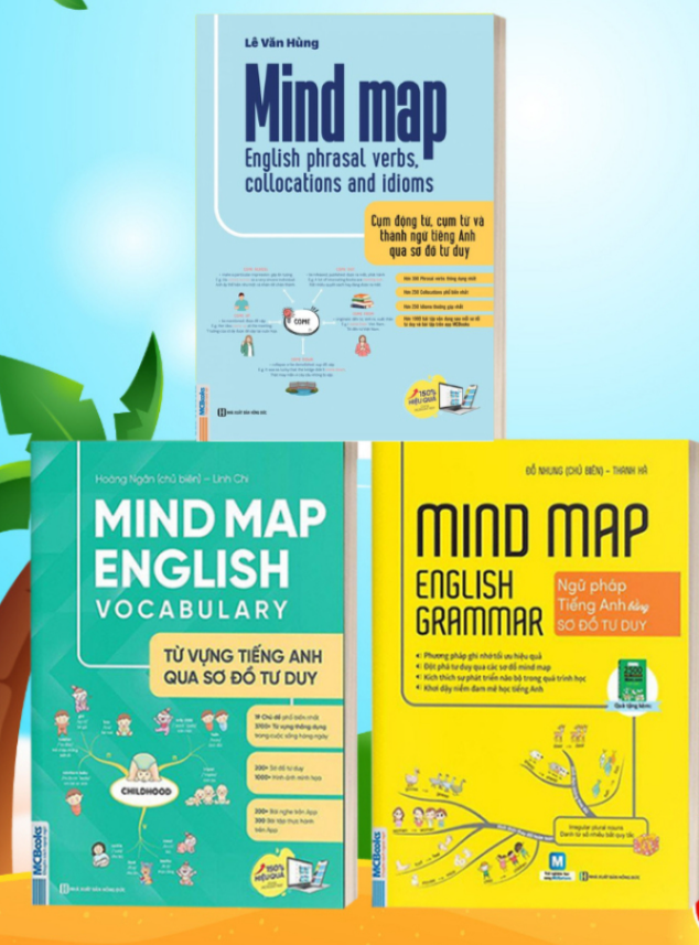 Bộ 3 Cuốn MindMap English Học Tiếng Anh Cho Người Mới Bắt Đầu MCBooks (Lẻ Tùy Chọn) - Bản Quyền