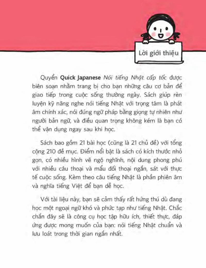 Quick Japanese – Nói Tiếng Nhật Cấp Tốc (Kèm CD Hoặc File MP3)