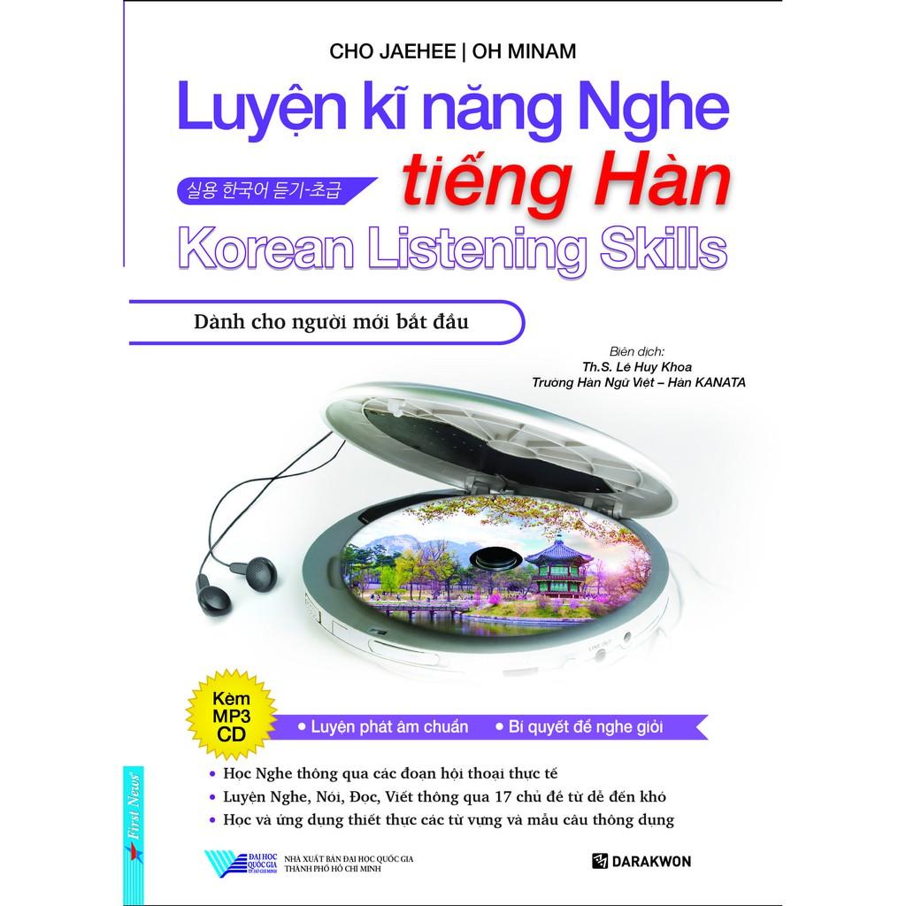 Combo Luyện Kĩ Năng Nghe Tiếng Hàn ( Dành Cho Người Mới Bắt Đầu + Dành Cho Trình Độ Trung Cấp) + CD - Bản Quyền