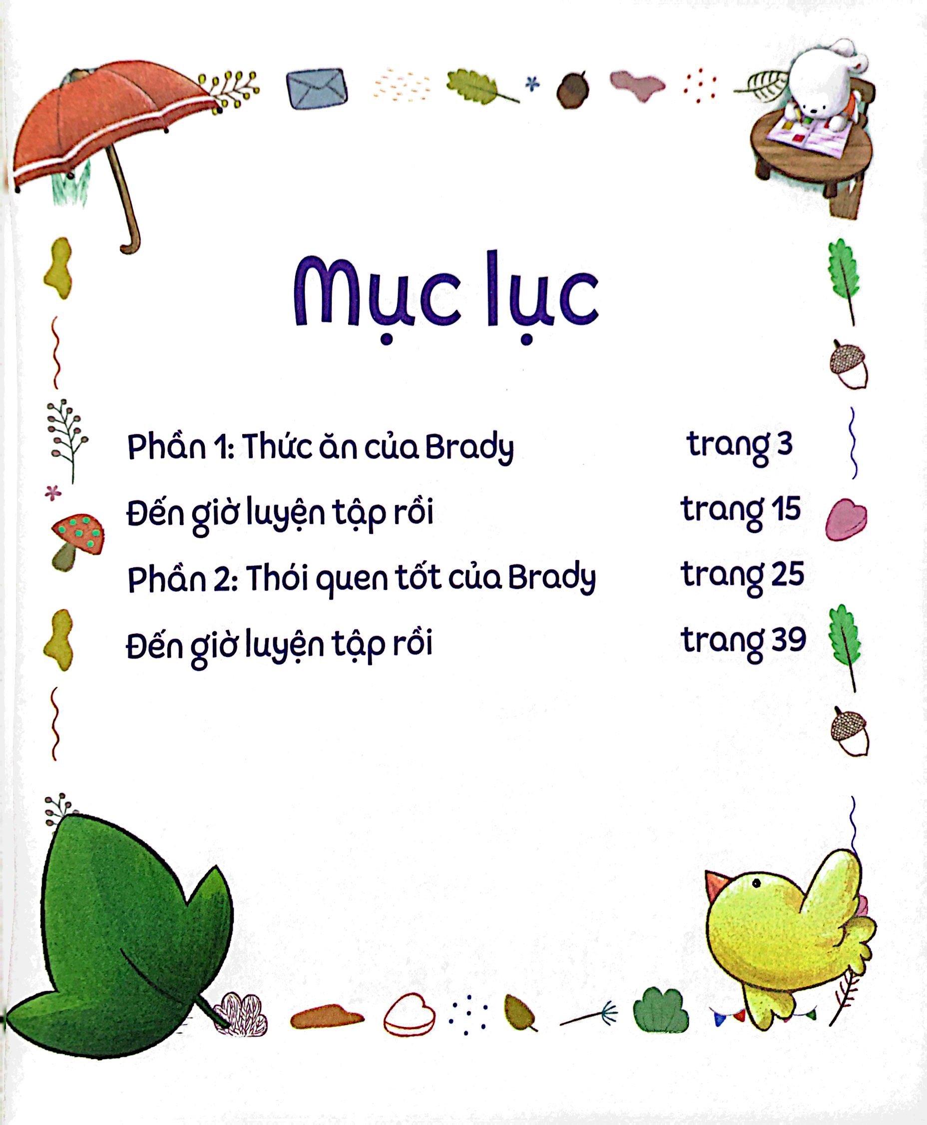 Brady Siêu Đỉnh - 365 Ngày Phát Triển Trí Tuệ - Level 1 - Thức Ăn Và Thói Quen Tốt