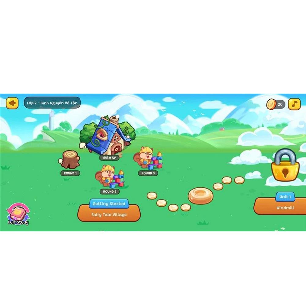 Gói Edufun Premium Level 2 (Thẻ Học Tiếng Anh EDUFUN + Tặng Kèm Sách Học Sinh, Sách Bài Tập, 2 Cuốn Truyện)