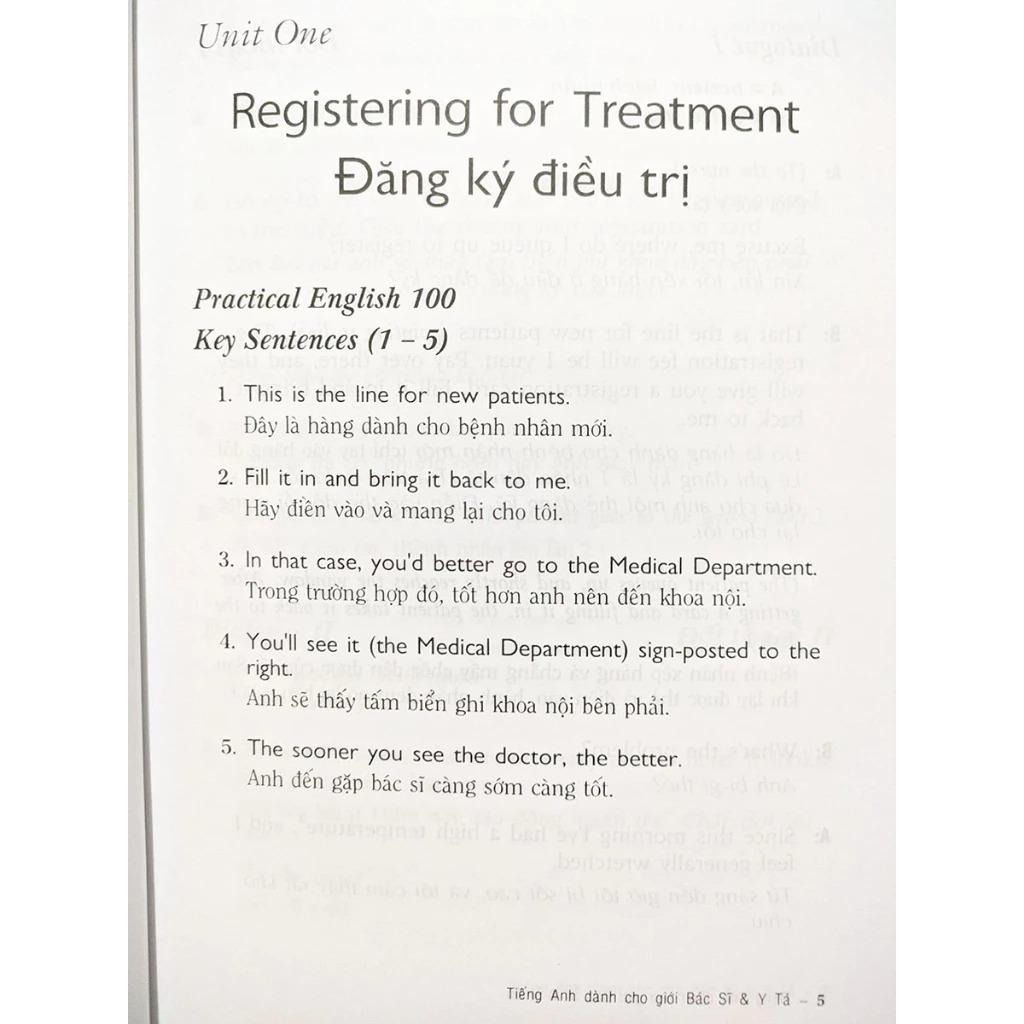 Sách - Tiếng Anh Dành Cho Giới Bác Sĩ Và Y Tá