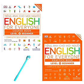 Combo Tiếng Anh Cho Mọi Người Level 2 Beginner: English For Everyone Practice Book và English For Everyone Course Book ( Tặng Kèm Bút )