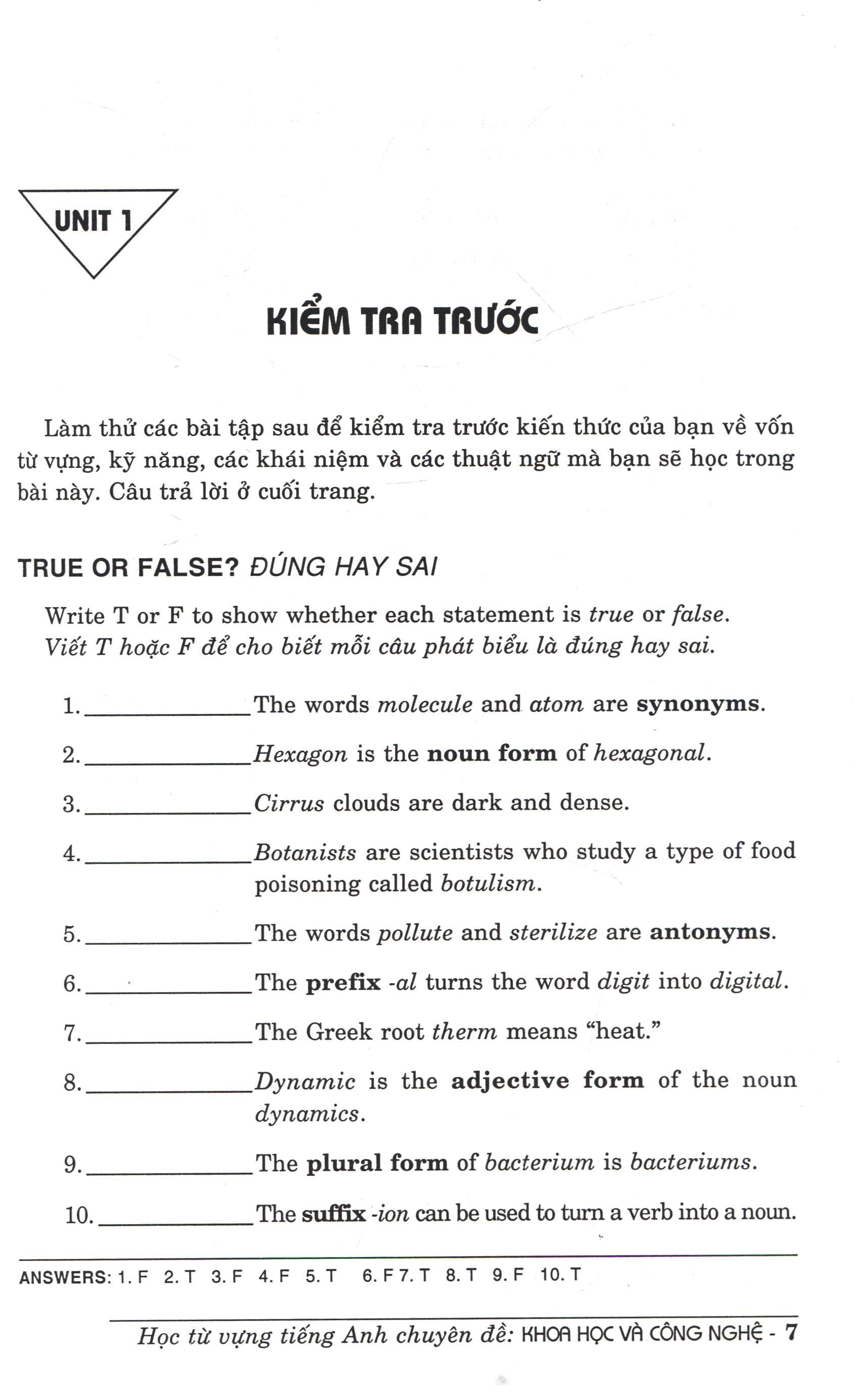 Học Từ Vựng Tiếng Anh Chuyên Đề Khoa Học Và Công Nghệ
