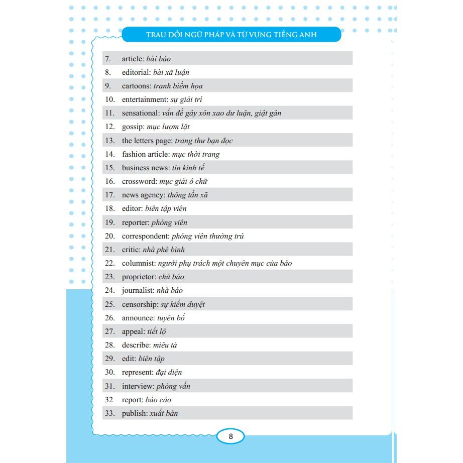 Sách - Trau dồi ngữ pháp và từ vựng tiếng Anh (improve English Grammar & Vocabulary) tái bản mới nhất 2023