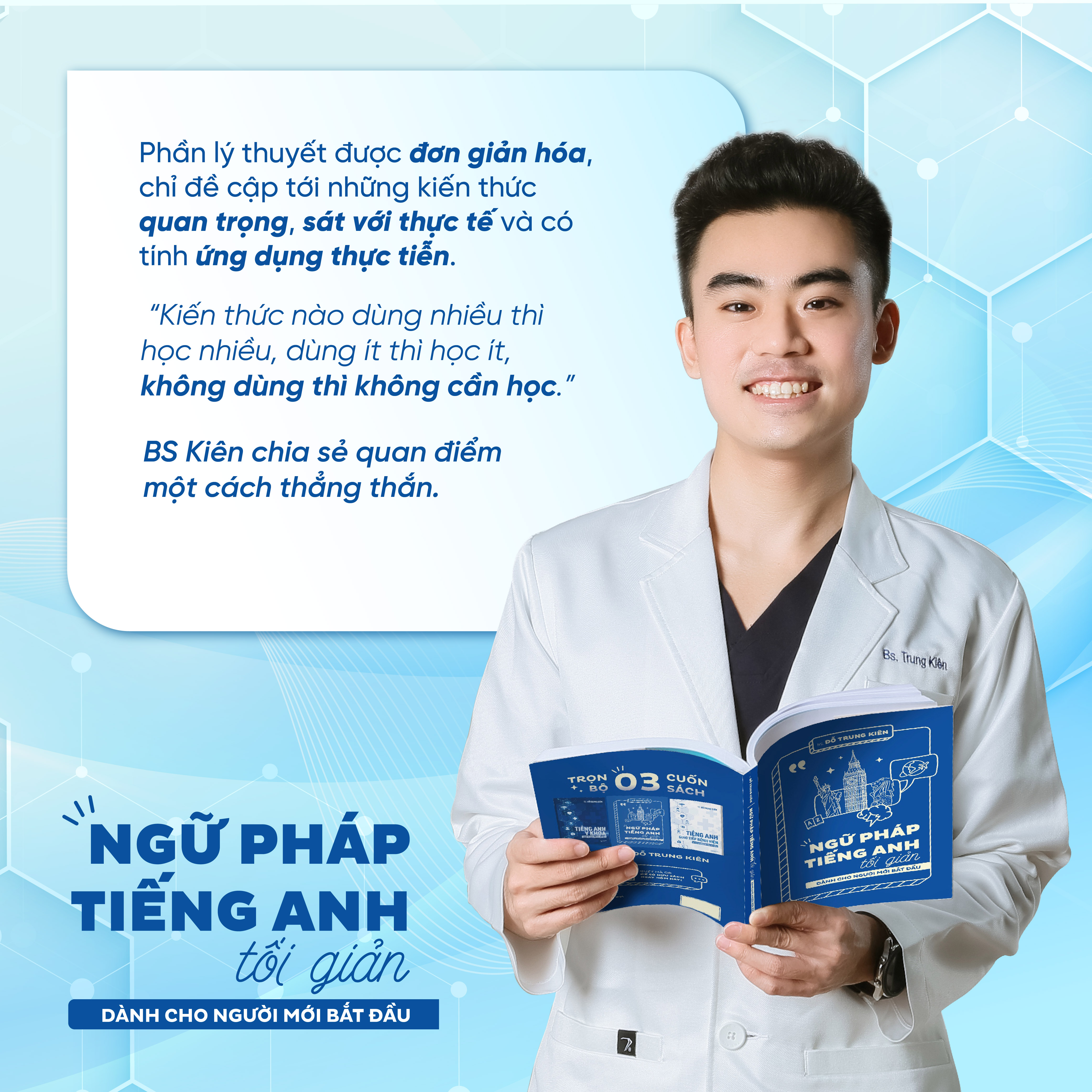 Sách Ngữ Pháp Tiếng Anh Tối Giản dành cho người mới bắt đầu - Tác giả BS. Đỗ Trung Kiên