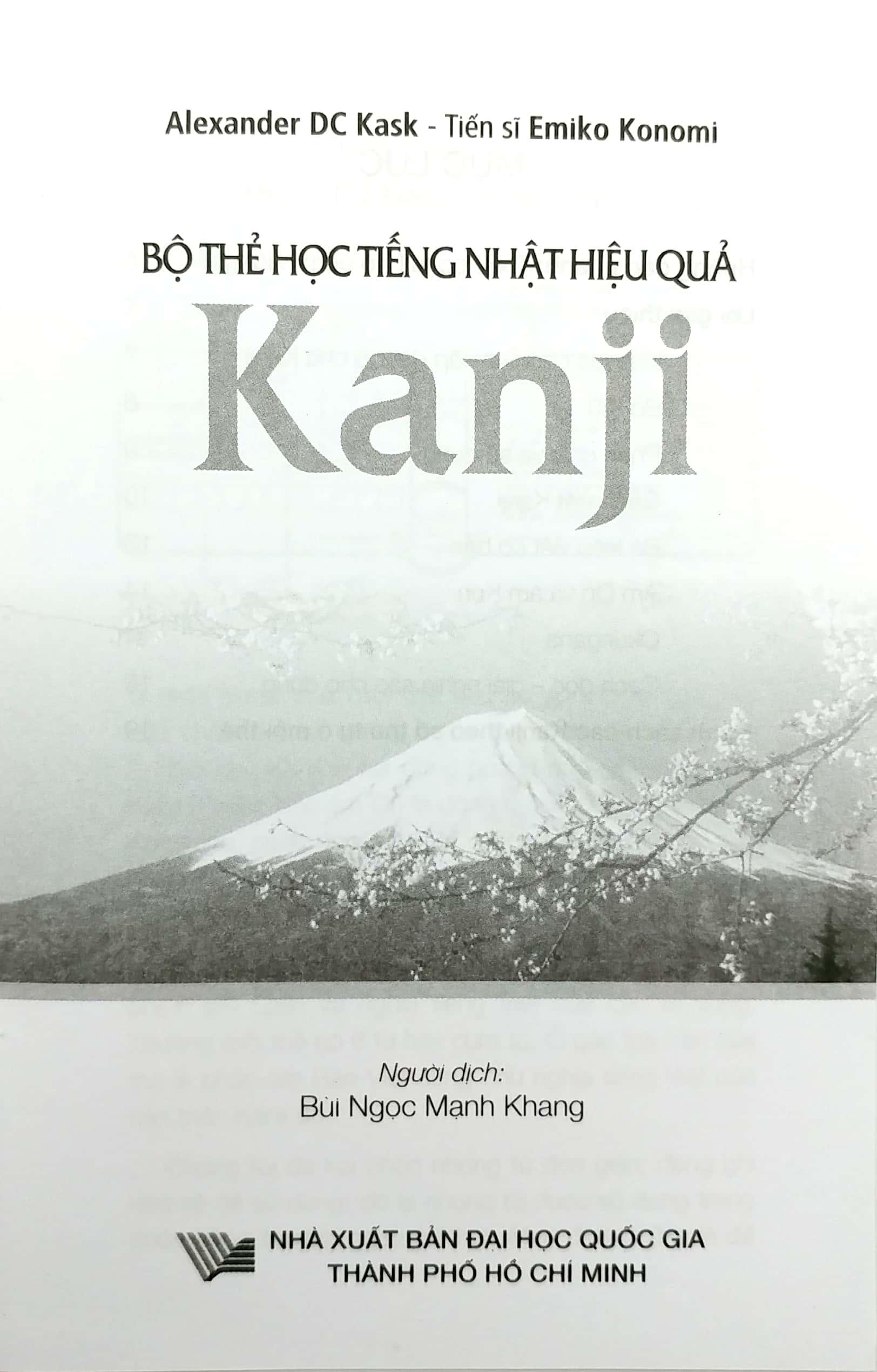 Sách - Bộ Thẻ Học Tiếng Nhật Hiệu Quả Kanji