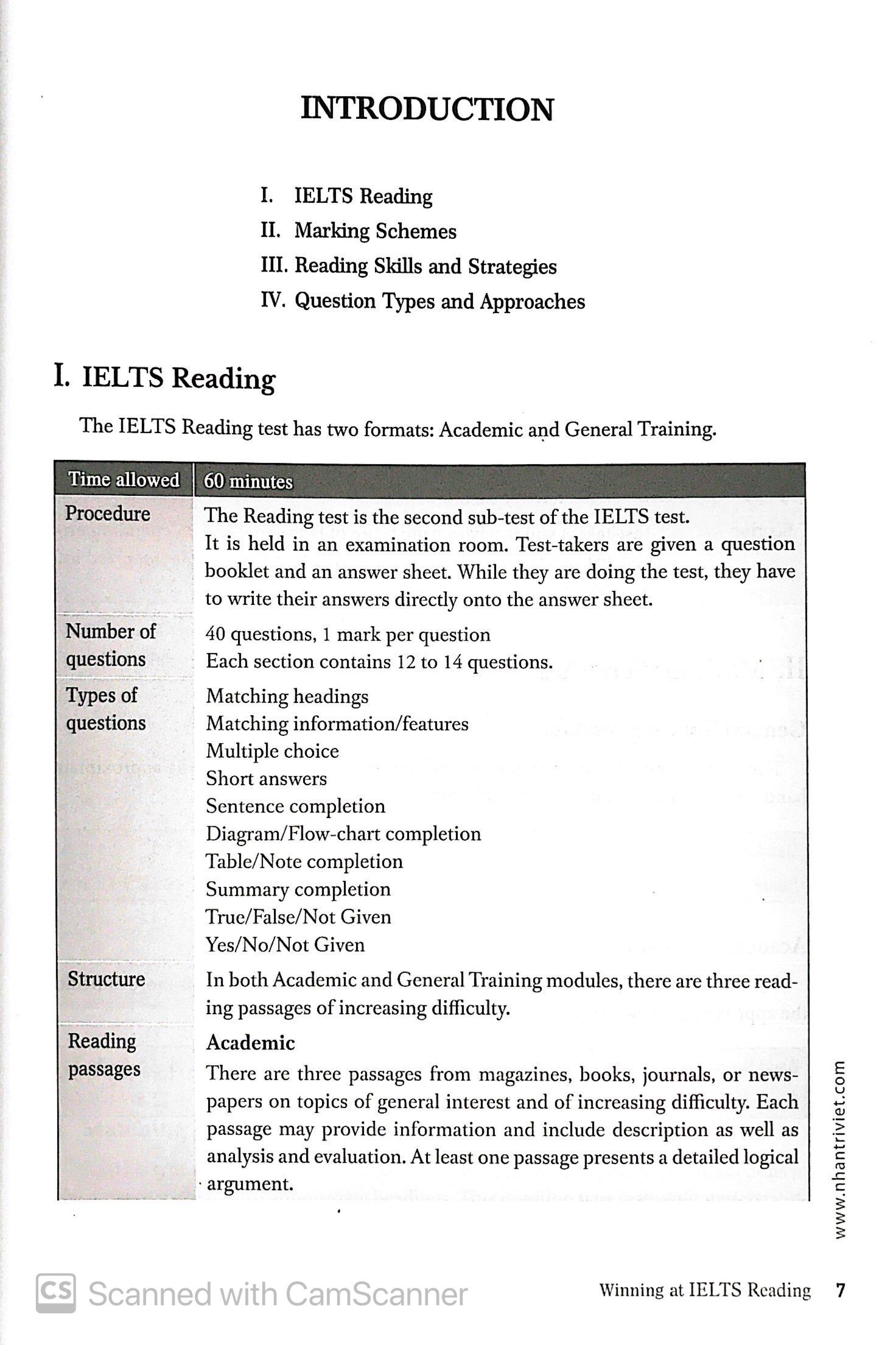 Winning At IELTS Reading (Không CD)