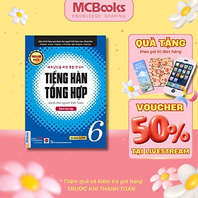 Sách - Tiếng Hàn Tổng Hợp Dành Cho Người Việt Nam - Cao Cấp 6 - Sách Bài Tập - Bản Đen Trắng - MCBooks