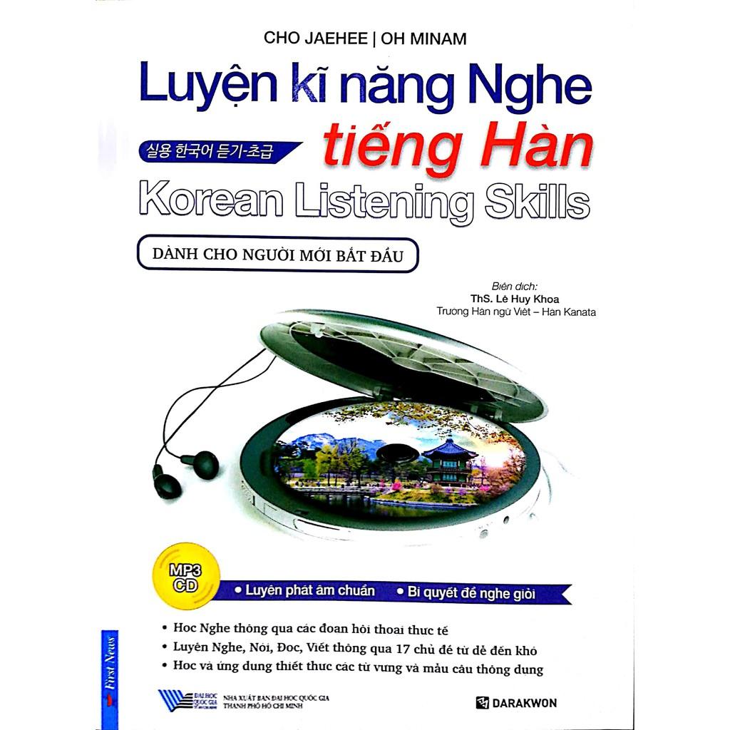 Combo Luyện Kĩ Năng Nghe Tiếng Hàn ( Dành Cho Người Mới Bắt Đầu + Dành Cho Trình Độ Trung Cấp) + CD - Bản Quyền
