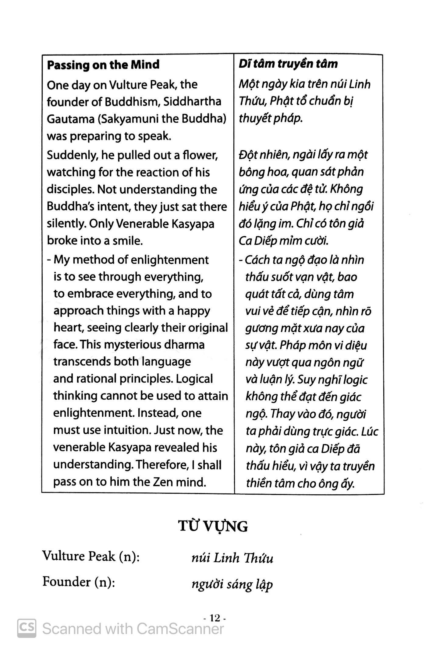 Anh Ngữ Thiền Học - English In The Way Of Zen