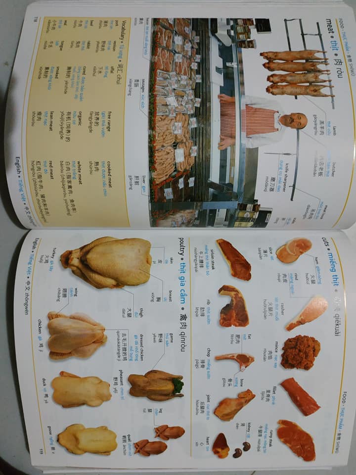 Combo 2 sách Từ điển hình ảnh Tam Ngữ Trung Anh Việt – Visual English Vietnamese Chinese Trilingual Dictionary +Bài tập luyện dịch tiếng ứng dụng (Sơ -Trung cấp, Giao tiếp HSK có mp3 nghe, có đáp án)+DVD tài liệu