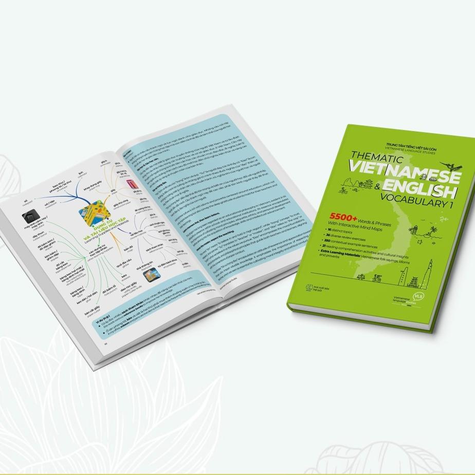 Combo/Lẻ Sách Thematic Vietnamese & English Vocabulary 1+2 - Alpha Books (SDV)