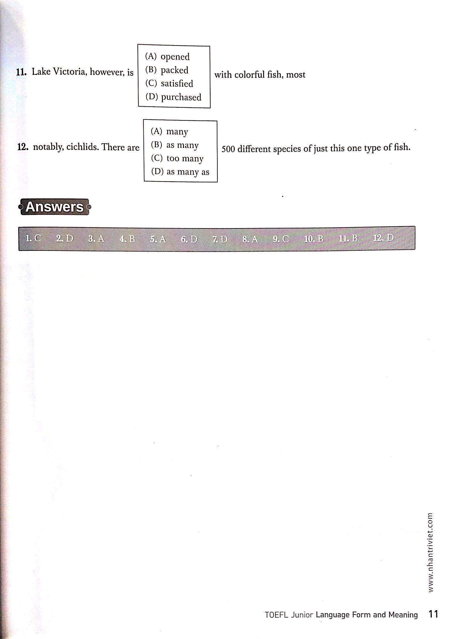TOEFL Junior Listening Language Form And Meaning (Không CD)