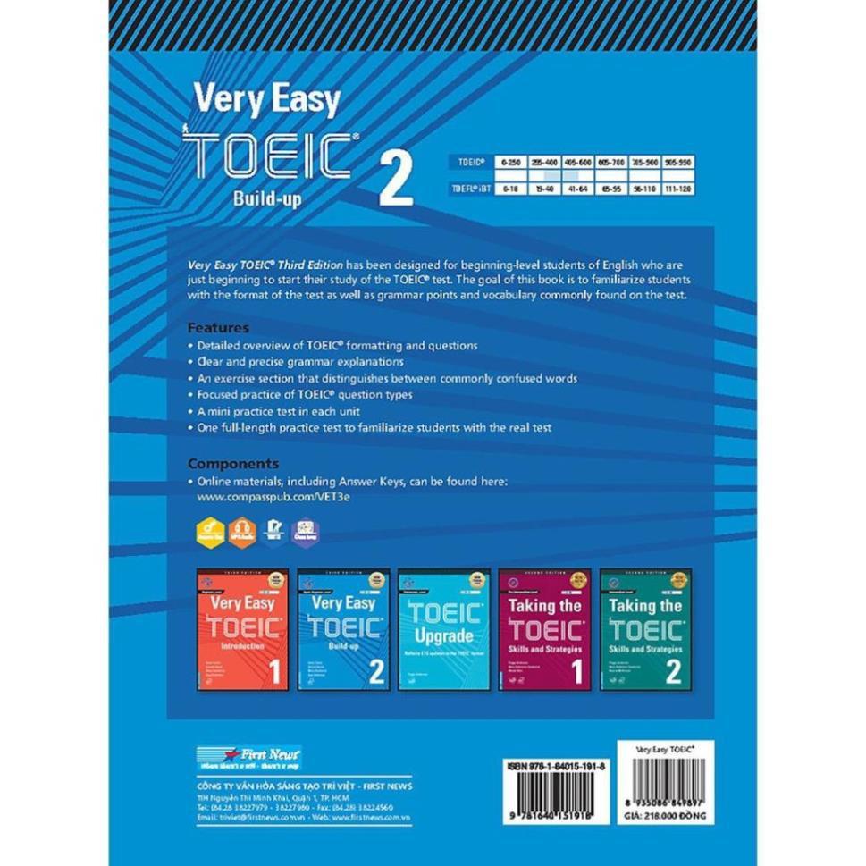 Sách Combo Luyện TOEIC.Trình độ Sơ - Trung cấp (Very Easy TOEIC 1 + Very Easy TOEIC 2 + TOEIC Upgrade)