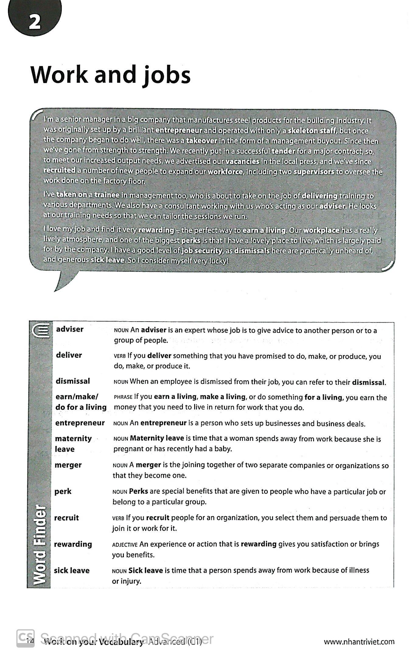 Collins Work On Your Vocabulary - Advanced C1