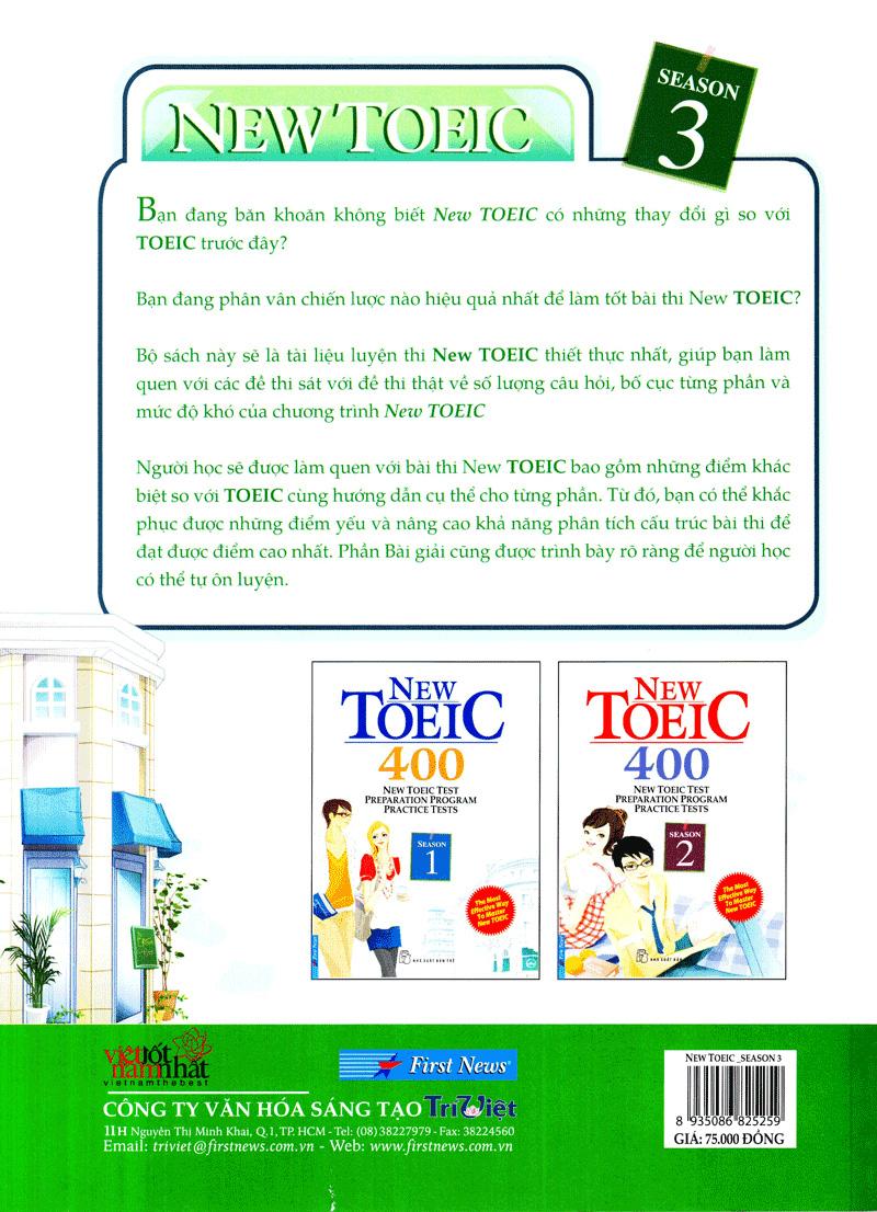 New Toeic 400 - Season 3 (Không Kèm CD)