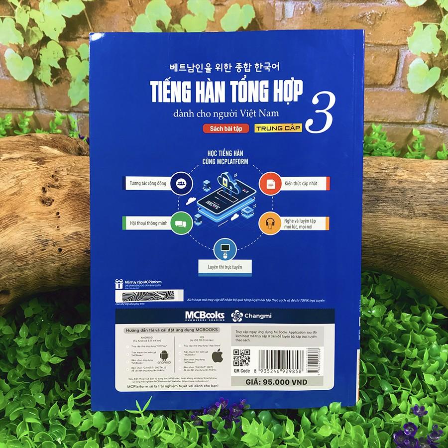 Sách - Tiếng Hàn Tổng Hợp Dành Cho Người Việt Nam - Trung Cấp 3 Phiên Bản Mới (Sách Bài Tập)