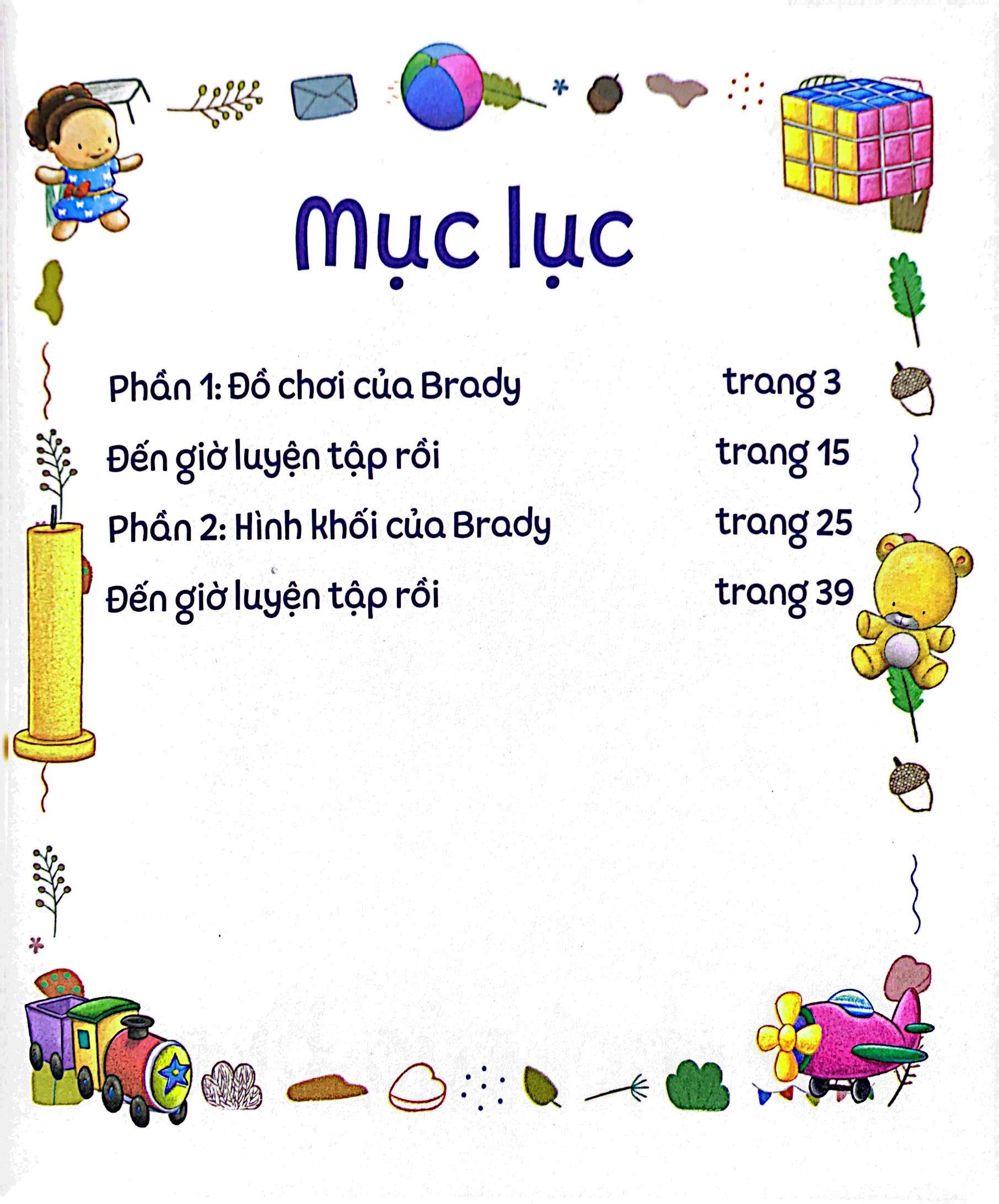 Brady Siêu Đỉnh - 365 Ngày Phát Triển Trí Tuệ - Level 1 - Đồ Chơi Và Hình Khối