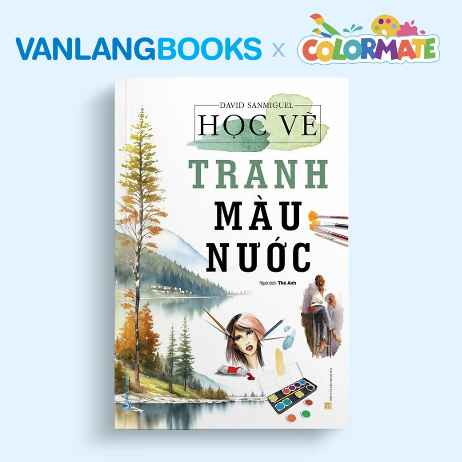Sách Học Vẽ Tranh Màu Nước + Hộp 72 Bút Lông Màu Acrylic Marker - Vanlangbooks x Colormate