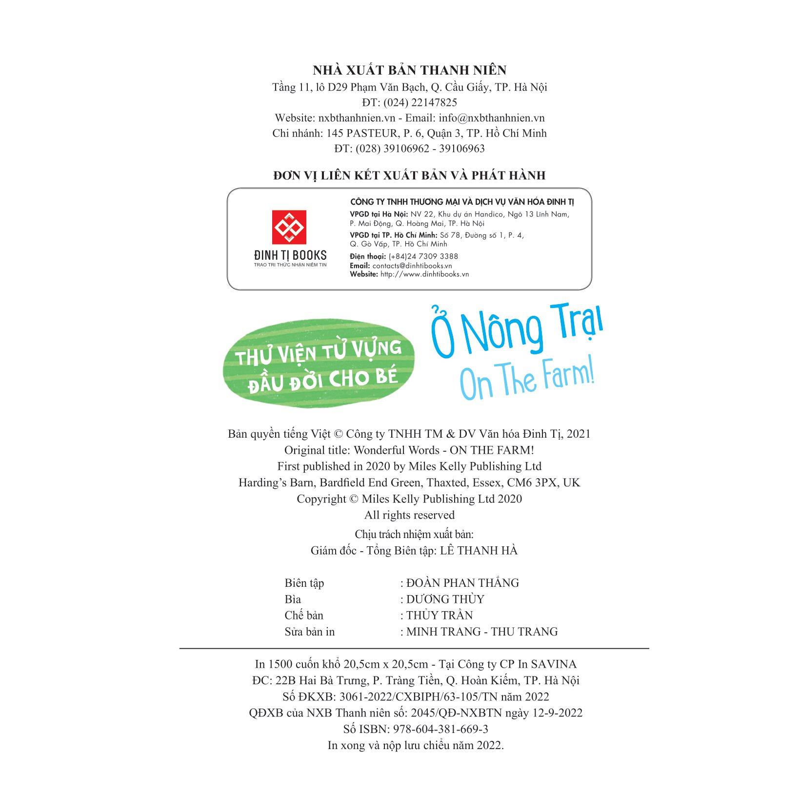 Thư Viện Từ Vựng Đầu Đời Cho Bé - Ở Nông Trại - On The Farm!