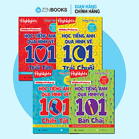 Sách - Trọn Bộ 4 Cuốn Hidden Pictures – Học Tiếng Anh Qua Hình Vẽ 101