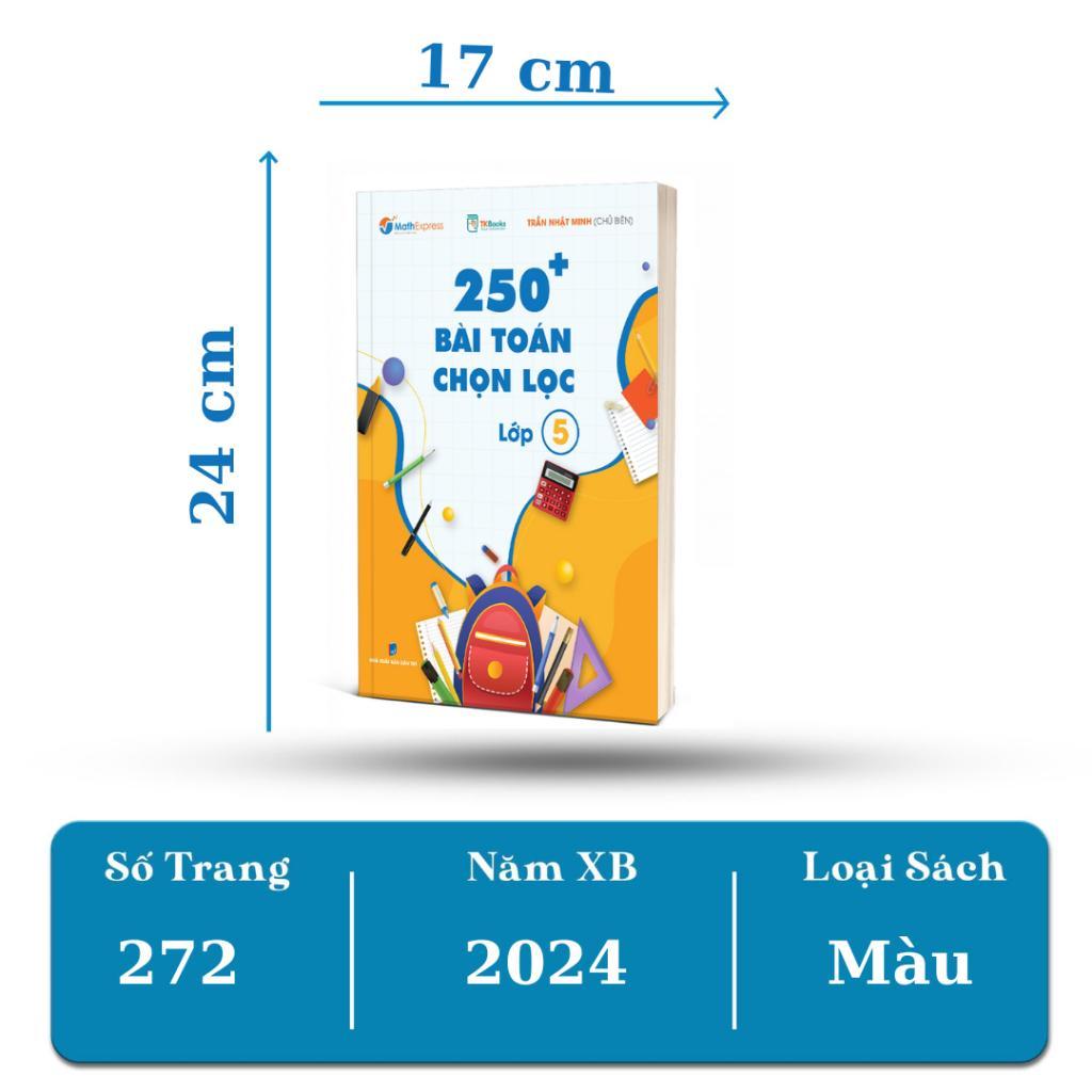 Sách - 250 Bài Toán Chọn Lọc - Lớp 5 - MCBooks