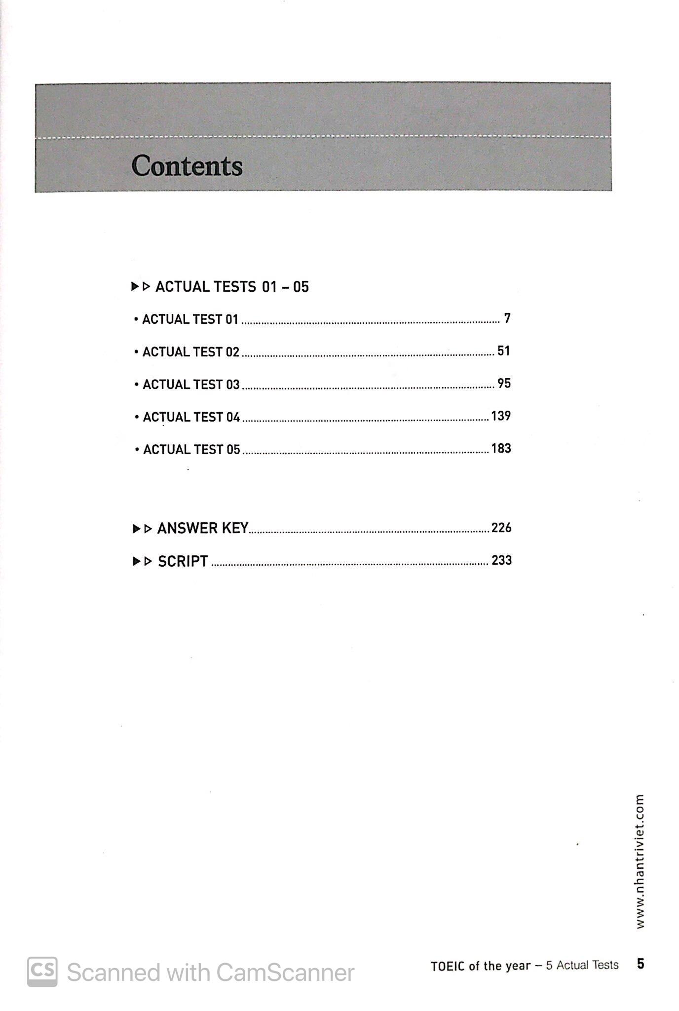 TOEIC Of The Year (Kèm CD)