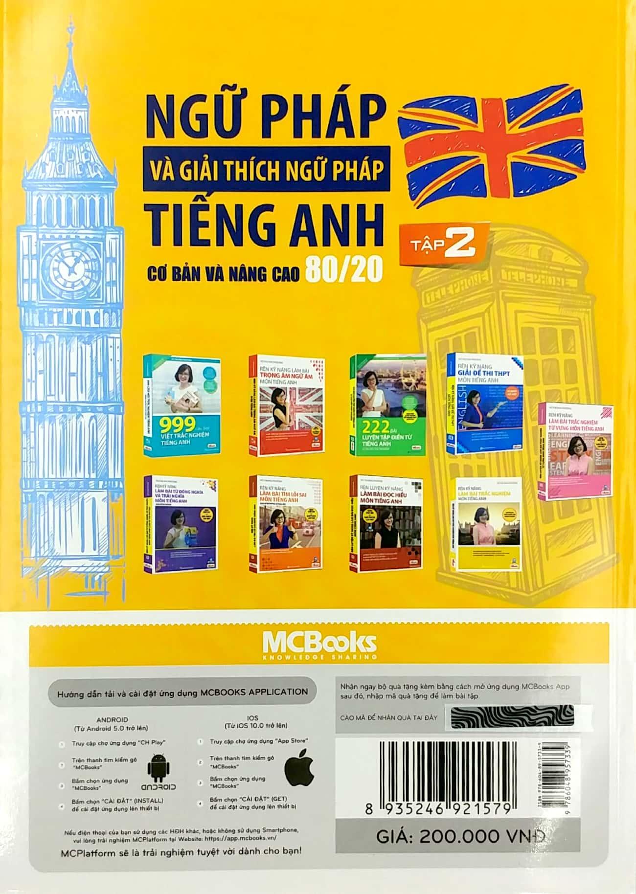Ngữ Pháp Và Giải Thích Ngữ Pháp Tiếng Anh Cơ Bản Và Nâng Cao (Tập 2)