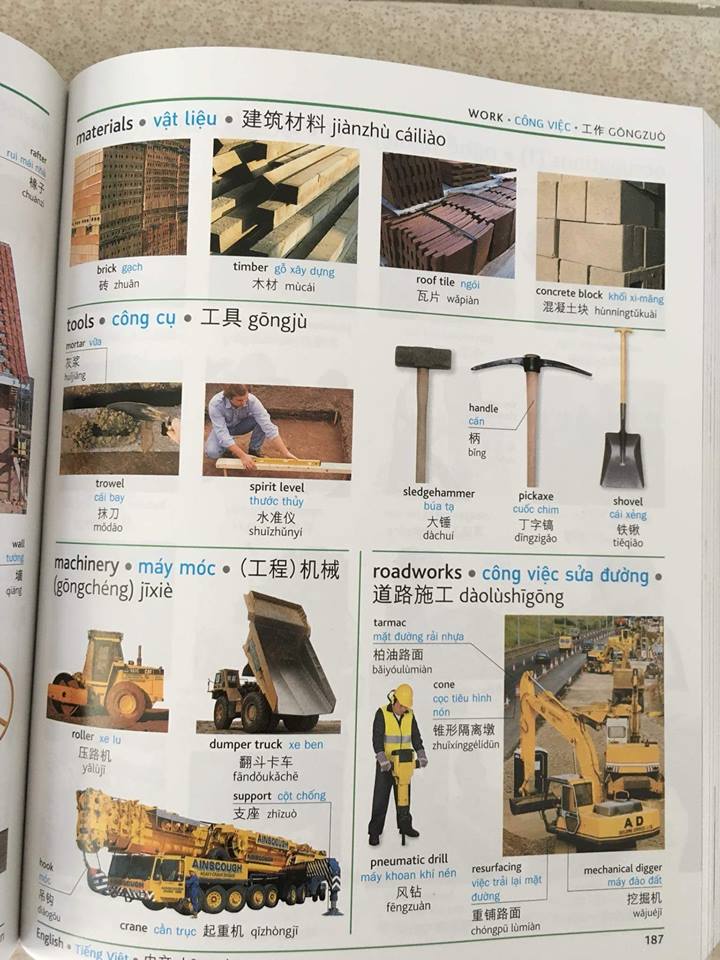 Combo 2 sách Từ điển hình ảnh Tam Ngữ Trung Anh Việt – Visual English Vietnamese Chinese Trilingual Dictionary + Phân tích đáp án các bài luyện dịch Tiếng Trung +DVD tài liệu