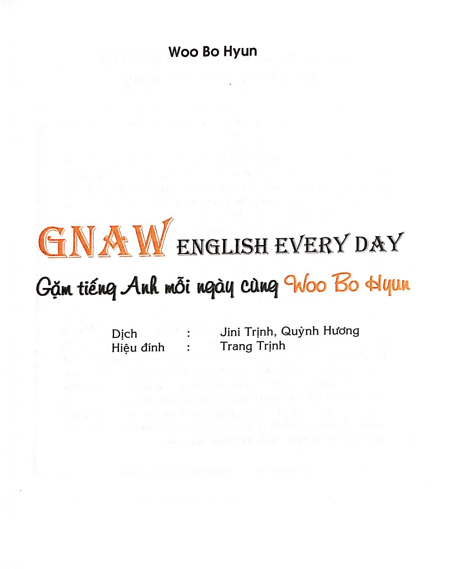 Gặm tiếng anh mỗi ngày cùng Woo Bo Hyun