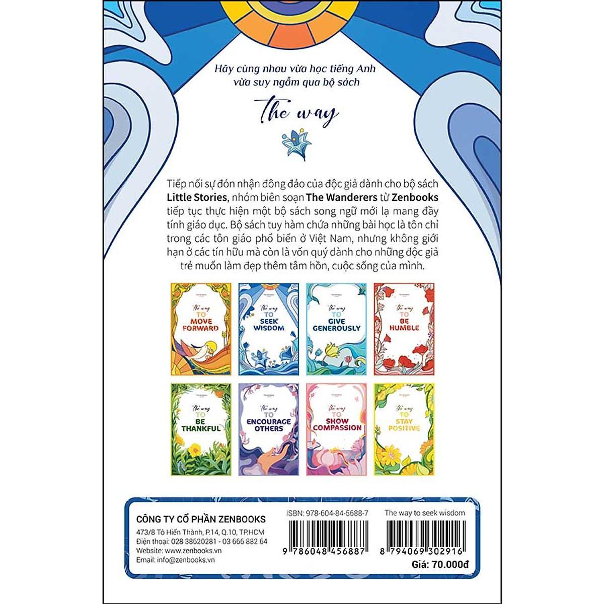 Sách - The Way To Seek Wisdom - Song Ngữ Anh Việt - The Wanderers - Zenbooks