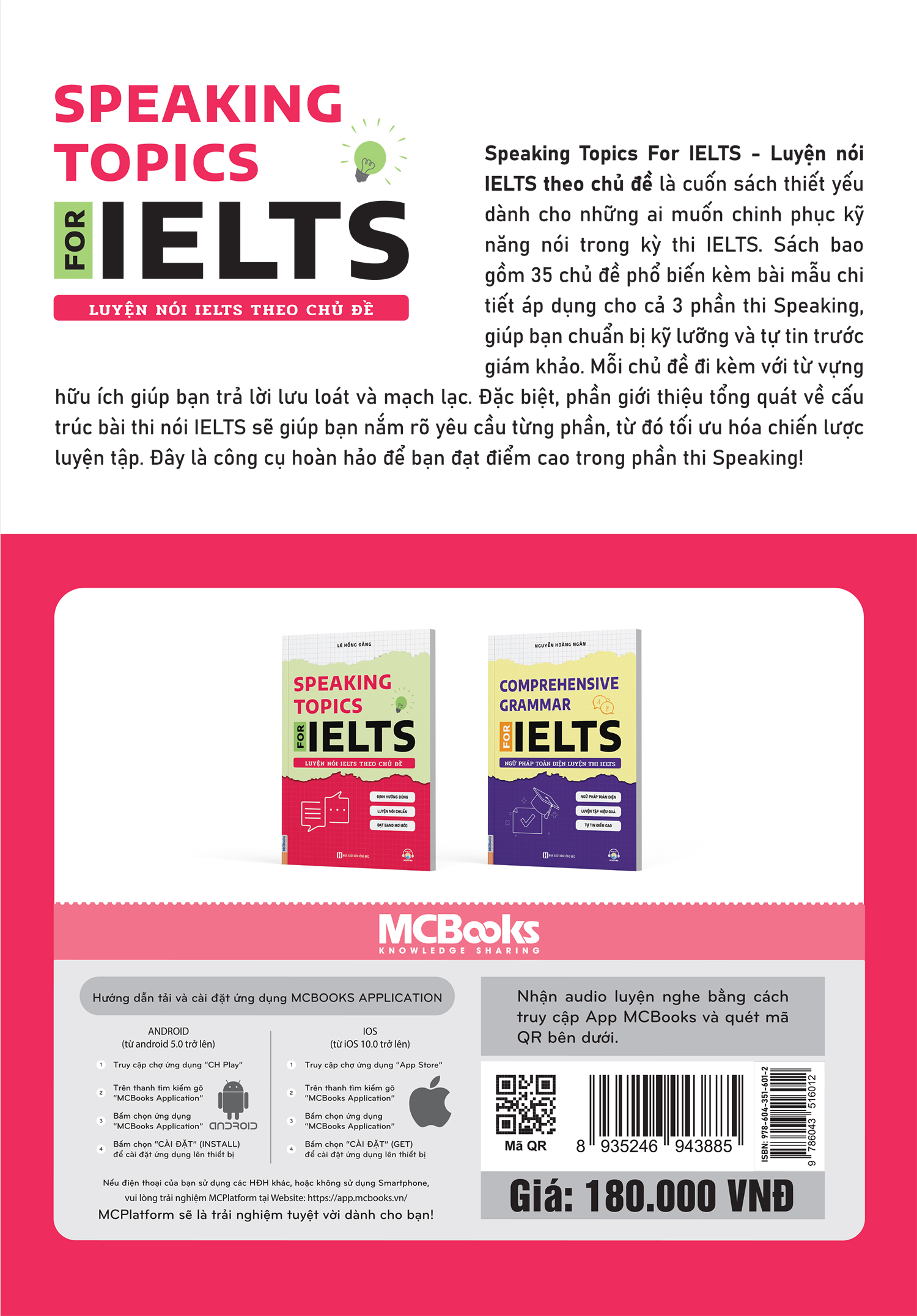 SPEAKING TOPICS FOR IELTS – LUYỆN NÓI IELTS THEO CHỦ ĐỀ – Lê Hồng Đăng – Bizbook – NXB Hồng Đức